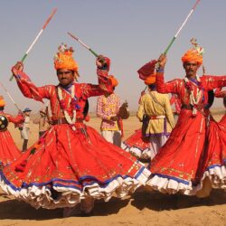 Dancing, Desert Festival Jaisalmer, Rajasthan, India.