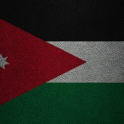 Download wallpapers Flag of Jordan, 4k, leather texture, Jordanian