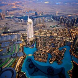 Dubai, United Arab Emirates View from the Airplane widescreen