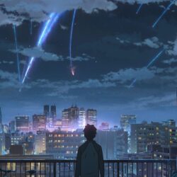 Yourname Night Anime Sky Illustration Art Android wallpapers