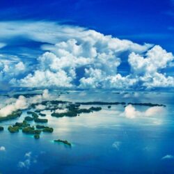Oceans: Water Pacific Clouds Islands Palau Blue Landscape Ocean