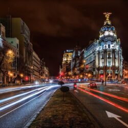 Night Madrid City Spain Wallpapers