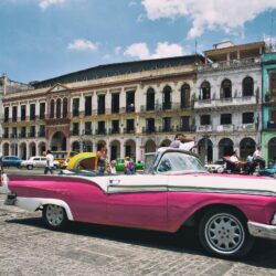 Wallpapers Cadillac Cuba Havana Cabriolet Pink color