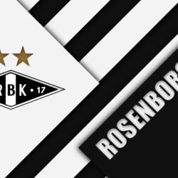 Download wallpapers Rosenborg BK, 4k, logo, material design