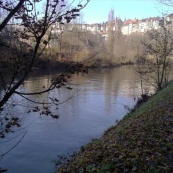 Basse Ville Fribourg At Riverbank