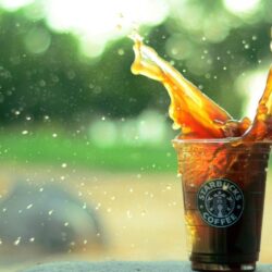 Starbucks Coffee Splash Spray Hd Wallpapers