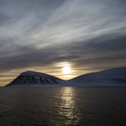 Photo of sunset under mountains, svalbard HD wallpapers