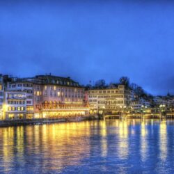 Image Zurich Switzerland Night Cities