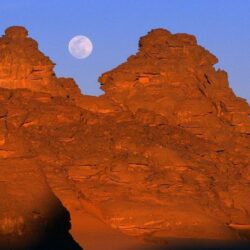 Mountains: Full Moon Mountains Libya Wallpapers View Nature Hd for