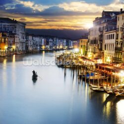 Grand Canal at Night, Venice Wallpapers Mural