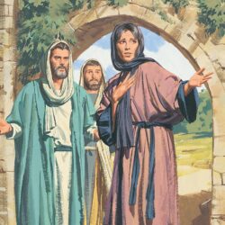 An Illustration of Mary, Peter, and John