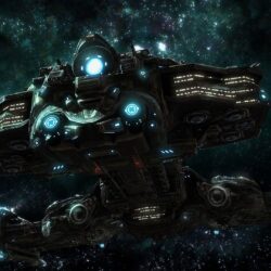 Gray and blue spacecraft, space, ship HD wallpapers