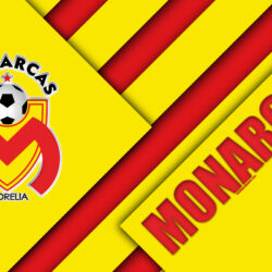 Download wallpapers Monarcas FC, 4K, Mexican Football Club, material