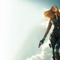 Scarlett Johansson Redhead Captain America Winter Soldier Handgun