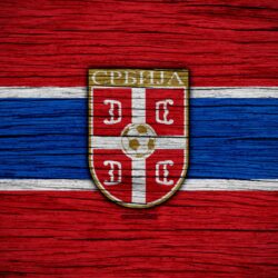 Download wallpapers 4k, Serbia national football team, logo, UEFA