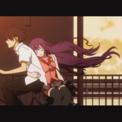 Koyomi Araragi And Hitagi Senjougahara Widescreen Wallpapers 26311