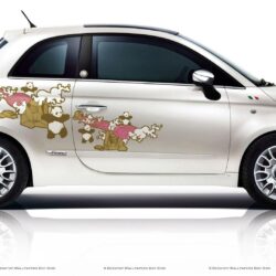 Fiat 500 First Edition – Graphic Design in White Wallpapers