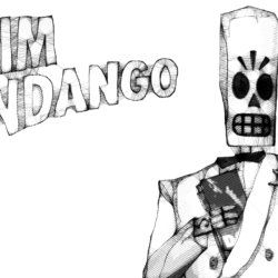 I had Grim Fandango on the mind. So I made this wallpaper. : gaming