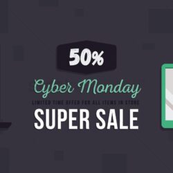 Cyber monday super sale wallpapers Vector Image