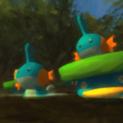 Mudkip and Lotad in the Sandbox 3 by jedi201