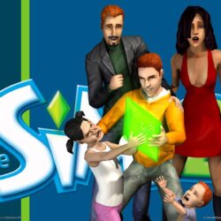 Wallpapers blue, The Sims 2, The Sims 2