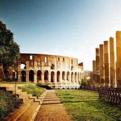 Colosseum, Italy, architecture, ruins, sun Wallpapers