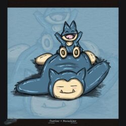 Snorlax + Munchlax by The