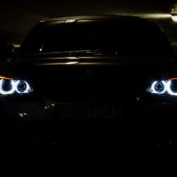 BMW, lights, cars, vehicles, BMW 5 Series, BMW E60, automobile, bmw