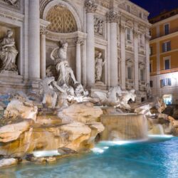 Wallpapers fires, night, Italy, Rome, fountain, Trevi » City, nature