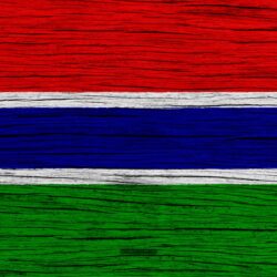 Download wallpapers Flag of Gambia, 4k, Africa, wooden texture