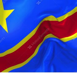 249. The Democratic Republic Of The Congo Flag Waving Seamless Loop