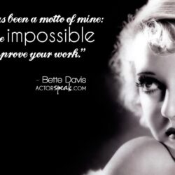 WALLPAPER: Bette Davis Acting Quote With Photo