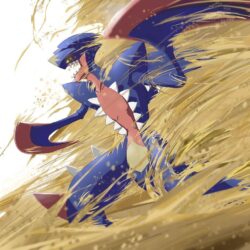 Whoever the artist is, they did Mega Garchomp perfect!