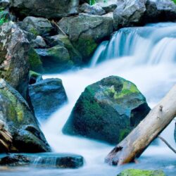 Waterfalls: Mountain Waterfall Idaho Foam Rocks Logs Phone