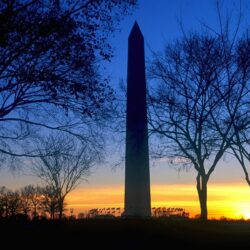 Washington D.C. Blue Sky Sunset Monument Wallpapers