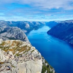 Preikestolen cliff River Norway 4K 5K Wallpapers HD 1080p – HD Wallpapers