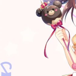 Download Anime Girl, Wink, Loli, Dress, Brown Hair