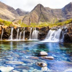 Wallpapers Fairy Pools, Waterfall, Isle of Skye, Scotland, HD, Nature