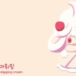 OC] I made Alcremie wallpaper. It’s Korean name is ‘마휘핑’, read