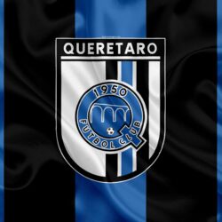 Download wallpapers Queretaro FC, 4k, Mexican football club, emblem