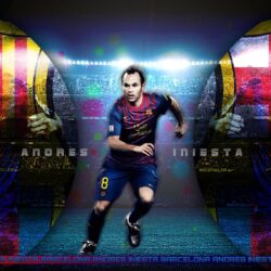 The midfielder of Barcelona Andres Iniesta wallpapers and image