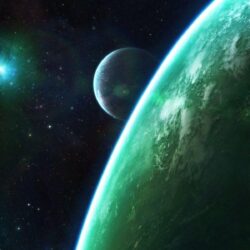 Space: Starlight Green Planets Stars Download Nature Pictures