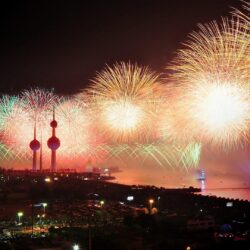 Kuwait Liberation Day National Day Fireworks Hd Wallpapers