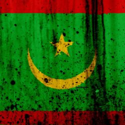 Download wallpapers Mauritanian flag, 4k, grunge, flag of Mauritania