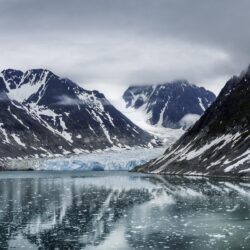 Download wallpapers Glacier, polar archipelago, sea, ice
