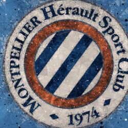 Download wallpapers Montpellier HSC, 4k, geometric art, French