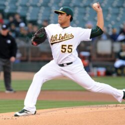 Oakland A’s starter Sean Manaea exits game with left pronator