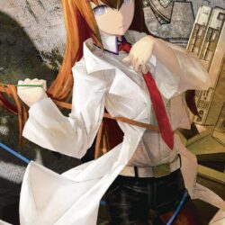 Download wallpapers huke, steins gate, makise kurisu, okabe