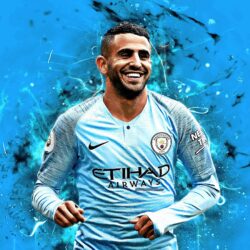 Download wallpapers Riyad Mahrez, Algerian footballer, Manchester