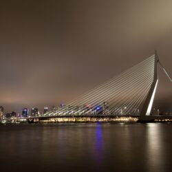 Erasmus Bridge, Rotterdam, The Netherlands ❤ 4K HD Desktop